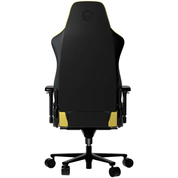 LORGAR Base 311, Gaming chair, PU eco-leather, 1.8 mm metal frame, multiblock mechanism, 4D armrests, 5 Star aluminium base, Class-4 gas lift, 75mm PU casters, Black + yellow — image 4