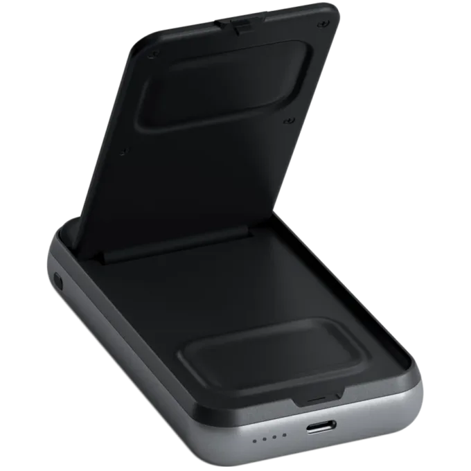 SATECHI Duo Wireless Charger Power Stand (Space Gray) — image 2