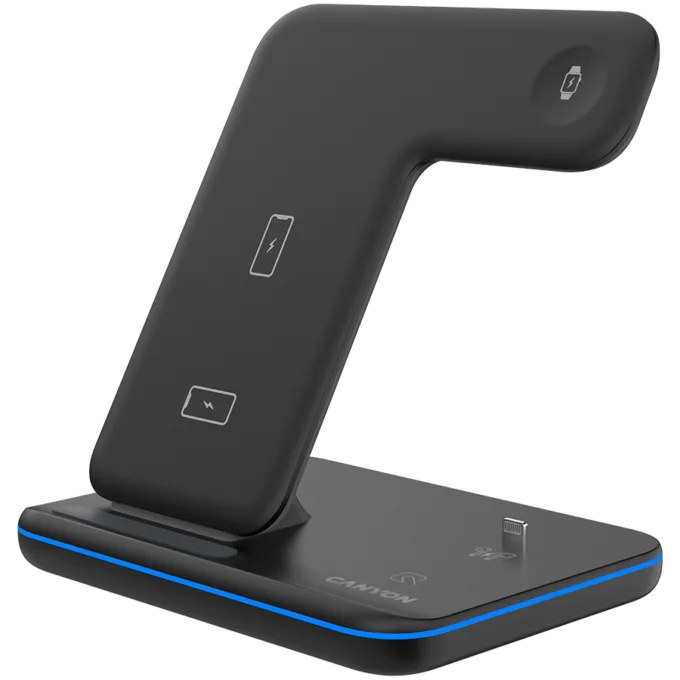 CANYON wireless charger WS-302 15W 3in1 Black — image 2