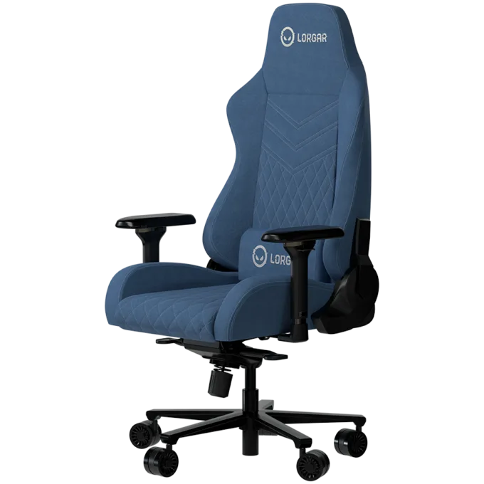LORGAR Ace 422, Gaming chair, Anti-stain durable fabric, 1.8 mm metal frame, multiblock mechanism, 4D armrests, 5 Star aluminium base, Class-4 gas lift, 75mm PU casters, Blue — image 2