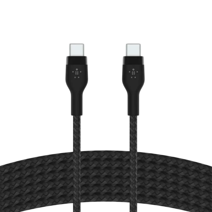 BELKIN  USB-C to USB-C 2.0 Braided silicone, 3M, Black — image 1