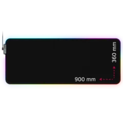 Lorgar Steller 919, Gaming mouse pad, High-speed surface, anti-slip rubber base, RGB backlight, USB connection, Lorgar WP Gameware support, size: 900mm x 360mm x 3mm, weight 0.635kg