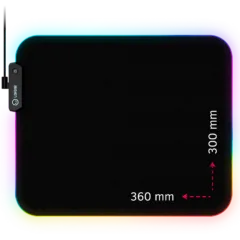 Lorgar Steller 913, Gaming mouse pad, High-speed surface, anti-slip rubber base, RGB backlight, USB connection, Lorgar WP Gameware support, size: 360mm x 300mm x 3mm, weight 0.250kg
