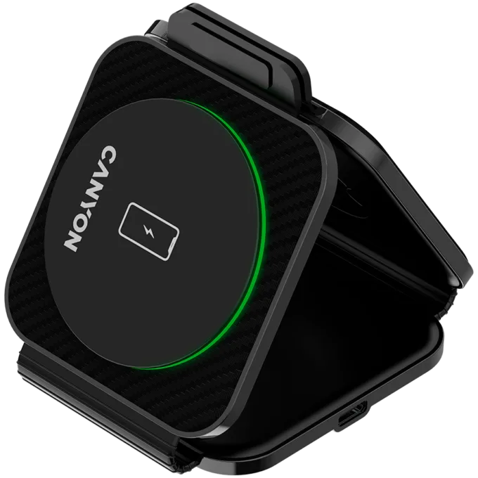 CANYON wireless charger WS-305 15W 3in1 Foldable UK Black — image 5