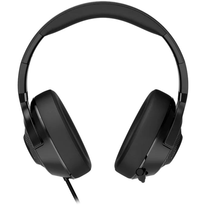 LORGAR Noah 101, Gaming headset with microphone, 3.5mm jack connection, cable length 2m, foldable design, PU leather ear pads, size: 185*195*80mm, 0.245kg, black — image 4