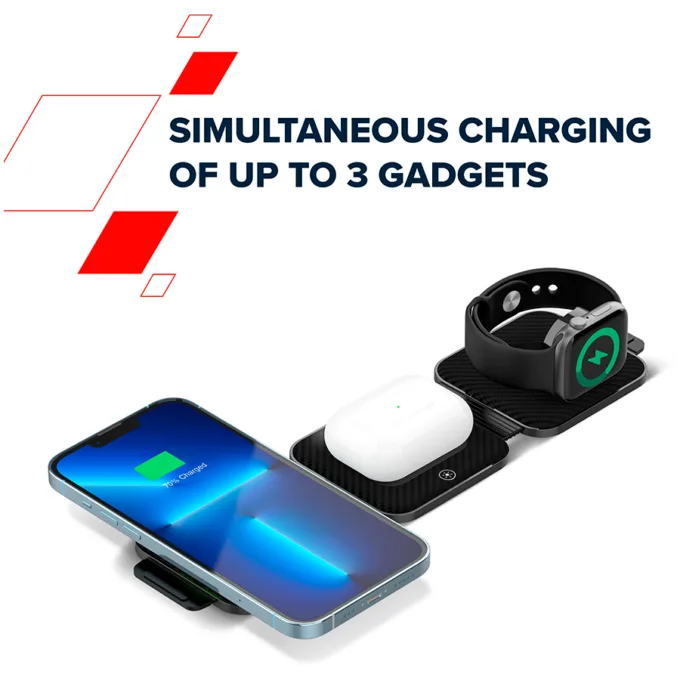CANYON wireless charger WS-305 15W 3in1 Foldable UK Black — image 11