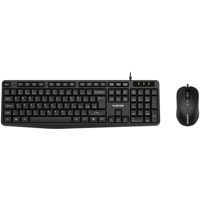 CANYON SET-1 EN Keyboard+Mouse Wired Black — image 1