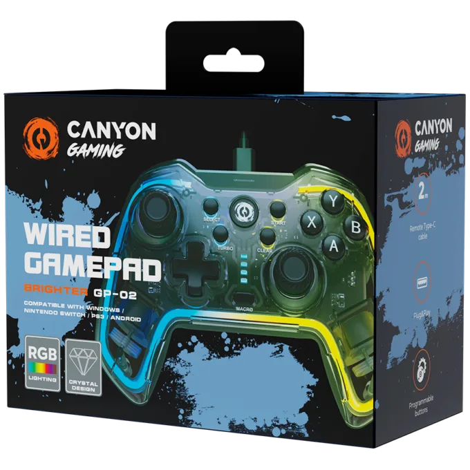 CANYON gamepad Brighter GP-02 Wired Crystal — image 5