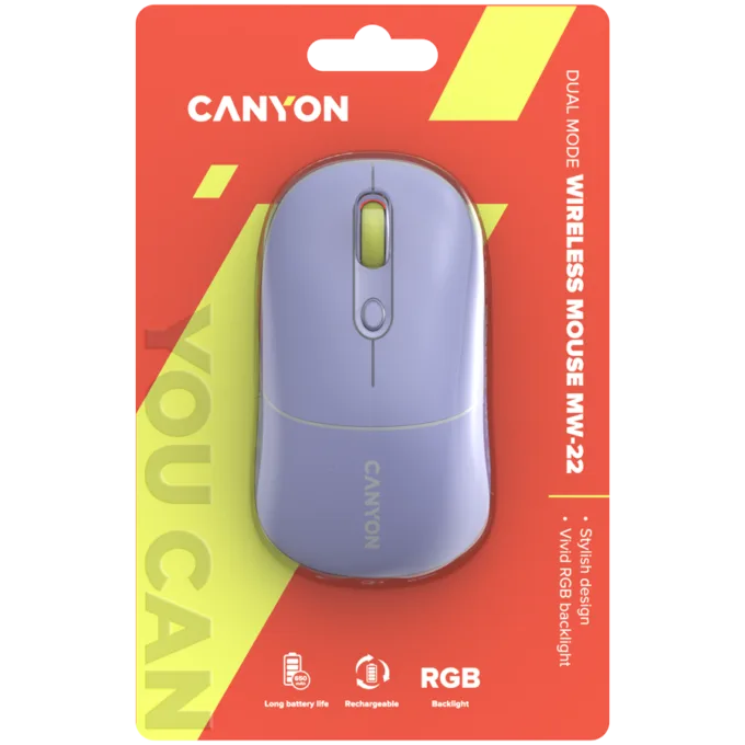 CANYON mouse MW-22 2in1 BT/ Wireless Lavender — image 6