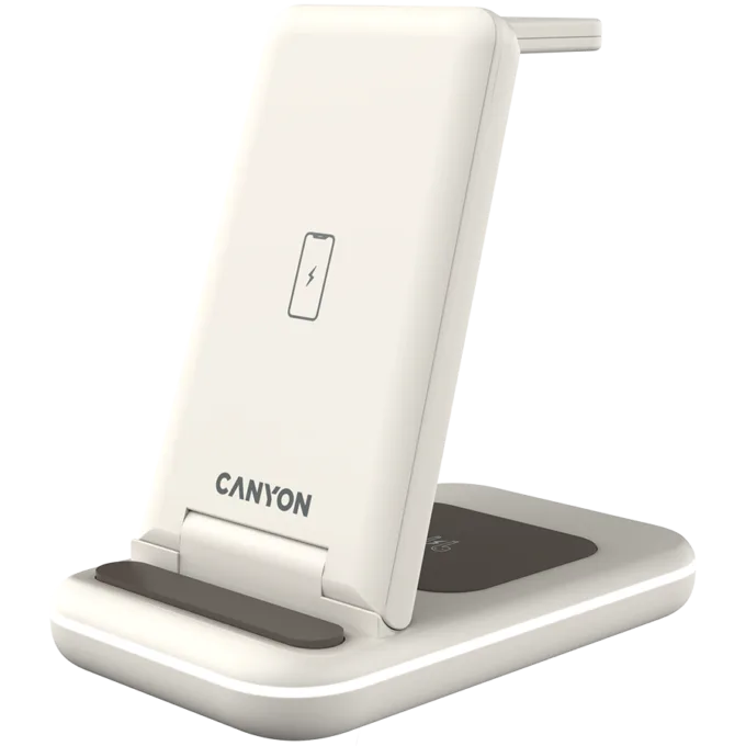 CANYON wireless charger WS-304 15W 3in1 Cosmic Latte — image 2