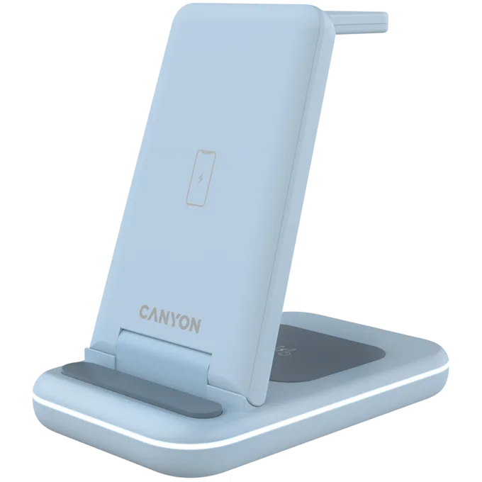 CANYON wireless charger WS-304 15W 3in1 Blue — image 2