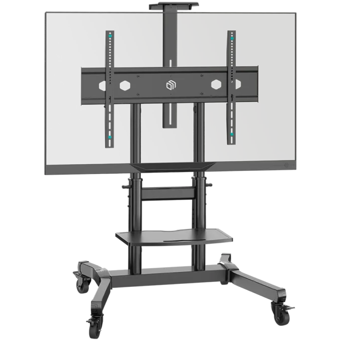 ONKRON Mobile TV Stand Rolling TV Cart for 50"-90" Screens up to 90 kg, Black — image 1