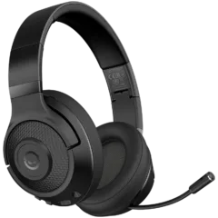 LORGAR Noah 500, Wireless Gaming headset with microphone, JL7006, BT 5.3, battery life up to 58 h (1000mAh), USB (C) charging cable (0.8m), 3.5 mm AUX cable (1.5m), size: 195*185*80mm, 0.24kg, black