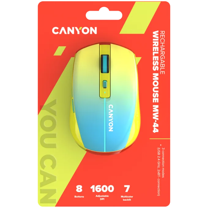 CANYON mouse MW-44  Wireless Charge Yellow Blue — image 6