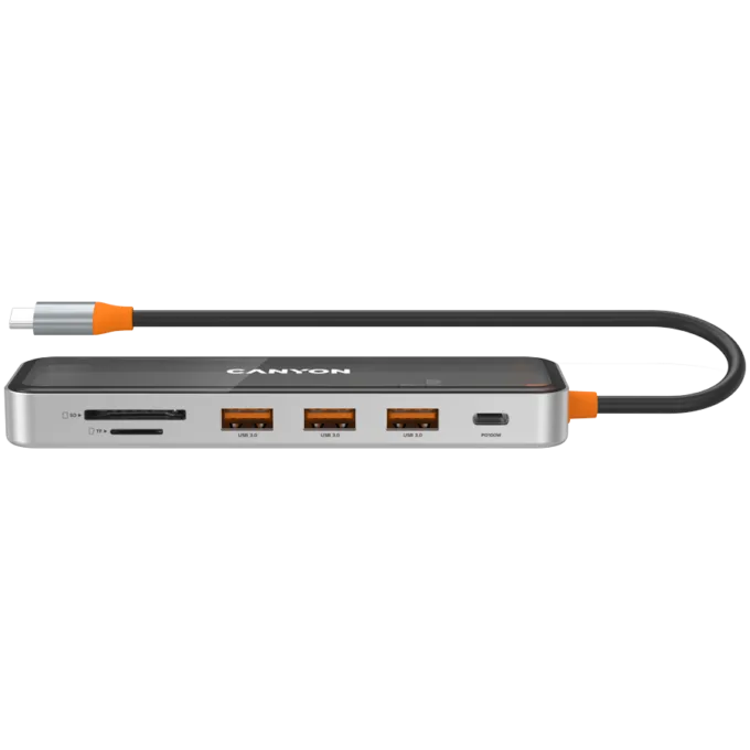 CANYON hub DS-13 7in1 4k USB-C Transparent Space Grey — image 4