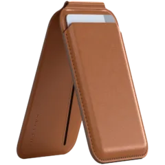 SATECHI Vegan-Leather Magnetic Wallet Stand (Brown)