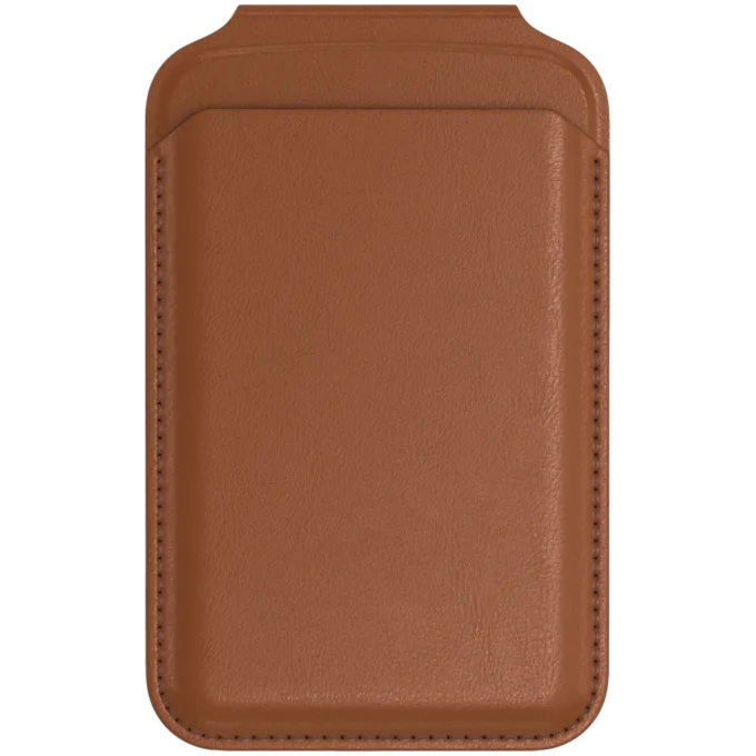 SATECHI Vegan-Leather Magnetic Wallet Stand (Brown) — image 2