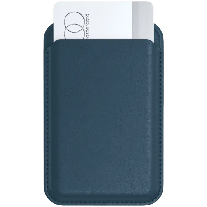 SATECHI Vegan-Leather Magnetic Wallet Stand (Dark Blue) — image 4