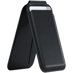 SATECHI Vegan-Leather Magnetic Wallet Stand (Black)