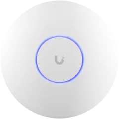 UBIQUITI U6 Long-Range; WiFi 6; 8 spatial streams; 185 m² (2,000 ft²) coverage; 350+ connected devices; Powered using PoE+; GbE uplink.