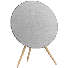 Beosound A9 5th Gen Speaker Natural Alu (Back Grey Mist/Cover Kvadrat Light Grey/Legs Oak)