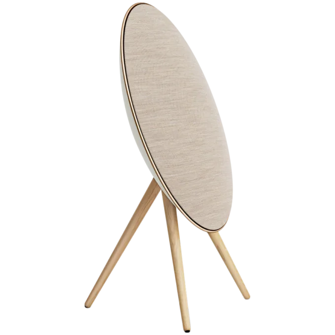 Beosound A9 5th Gen Speaker Gold Tone (Back Sand/Cover Golden/Legs White Oak) — image 2