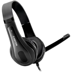 CANYON PC headset HSC-1 PC Mic Flat 2m Black