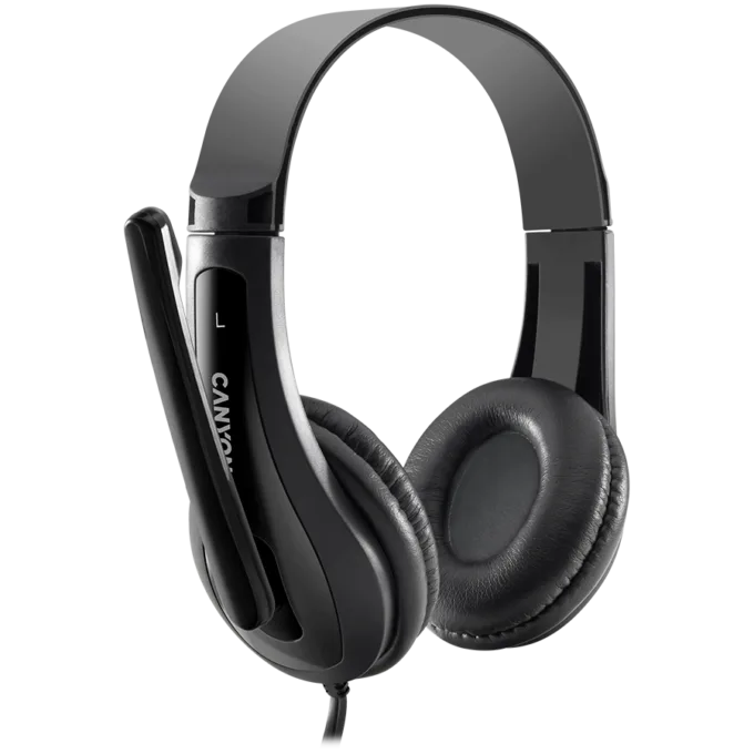 CANYON PC headset HSC-1 PC Mic Flat 2m Black — image 3
