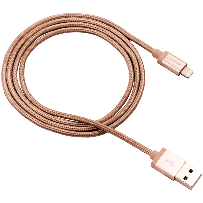 CANYON cable MFI-3 Lightning 12W 1m Gold — image 1