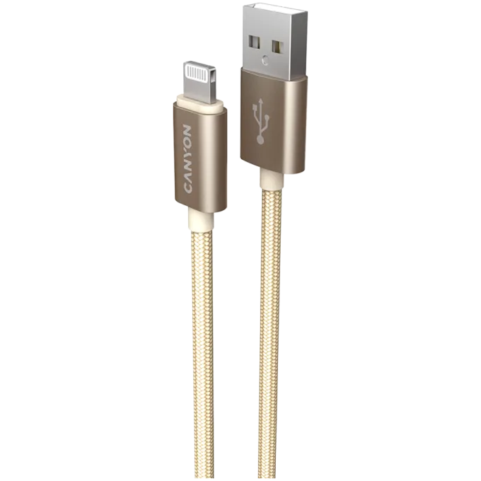 CANYON cable MFI-3 Lightning 12W 1m Gold — image 2