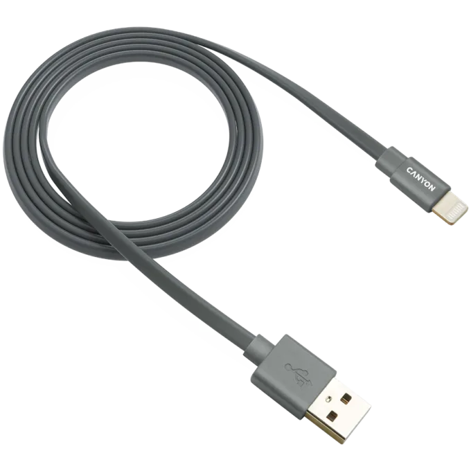 CANYON cable MFI-2 Lightning 12W 1m Dark Grey — image 1