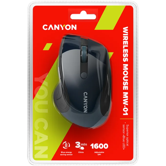 CANYON mouse MW-01 BlueLED Wireless Blue Grey — image 4