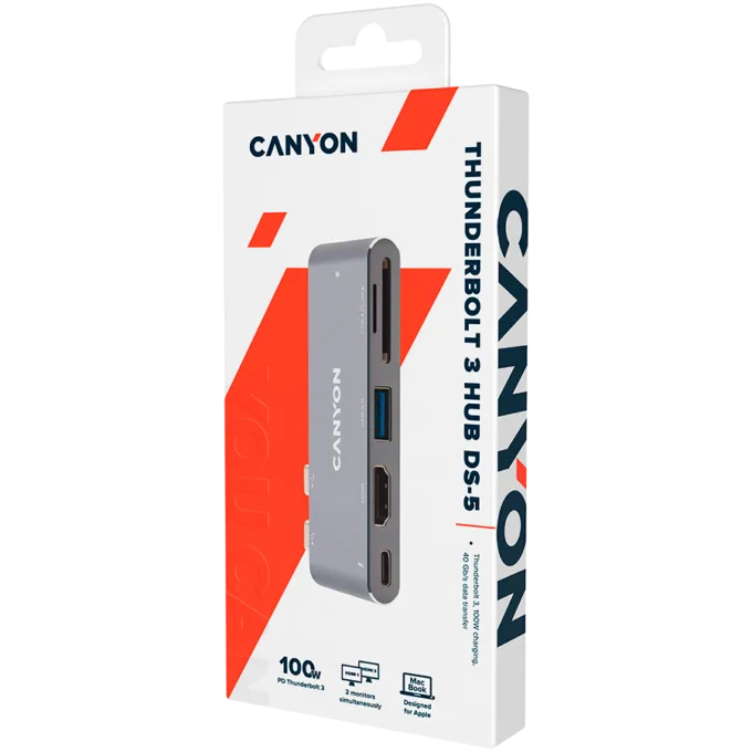 CANYON hub DS-5 5in1 Thunderbolt 3 4k Space Grey — image 5