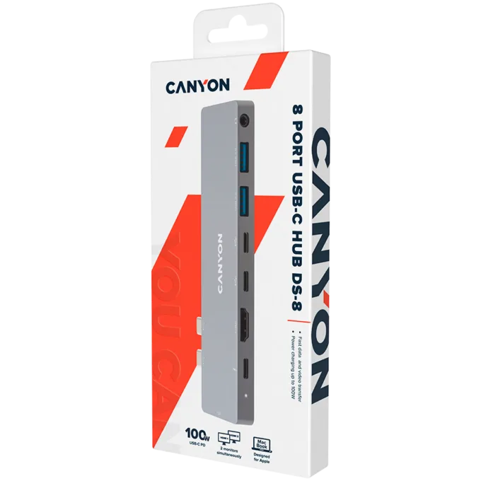 CANYON hub DS-8 8in1 Thunderbolt 4k Space Grey — image 5
