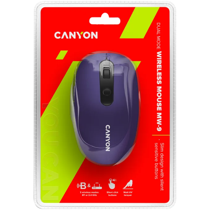 CANYON mouse MW-9 Dual-mode Wireless Violet — image 5