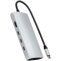 SATECHI USB-C MultiPort Adapter 8K with Ethernet V3 - Silver