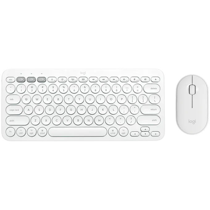 LOGITECH Pebble 2 Bluetooth Keyboard Combo - TONAL WHITE - FRA — image 1