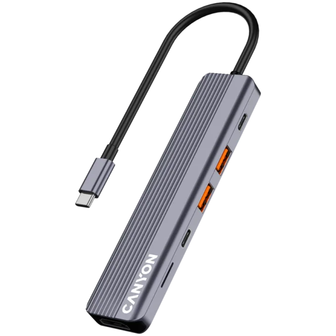 CANYON hub DS-17 6in1 4k USB-C Grey — image 2