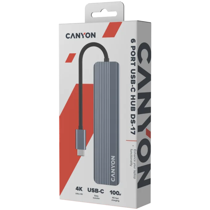 CANYON hub DS-17 6in1 4k USB-C Grey — image 7