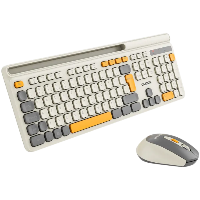 CANYON HSET-W5 EN Keyboard+Mouse AAA+AA Wireless Beige — image 4