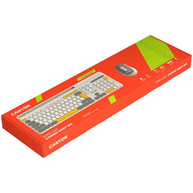 CANYON HSET-W5 EN Keyboard+Mouse AAA+AA Wireless Beige — image 7