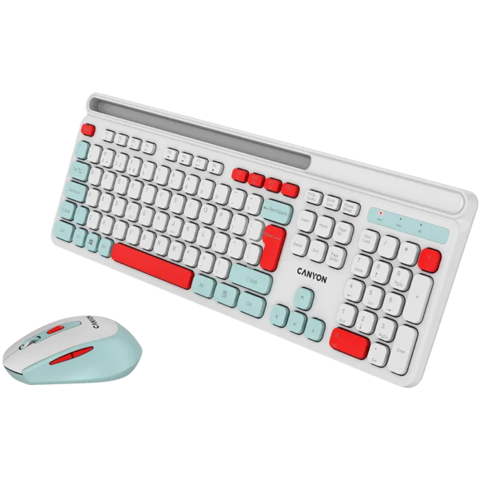 CANYON HSET-W5 EN Keyboard+Mouse AAA+AA Wireless White — image 5