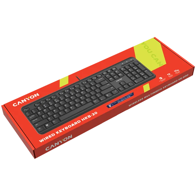 CANYON keyboard HKB-20 EN Velvet Wired Black — image 4