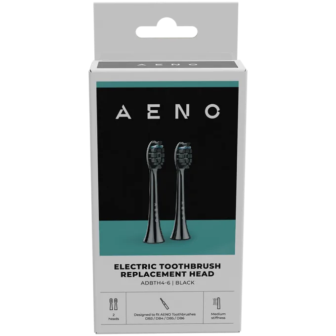 AENO Replacement toothbrush heads, Black, Dupont bristles, 2pcs in set (for ADB0004/ADB0006 and ADB0003/ADB0005) — image 2