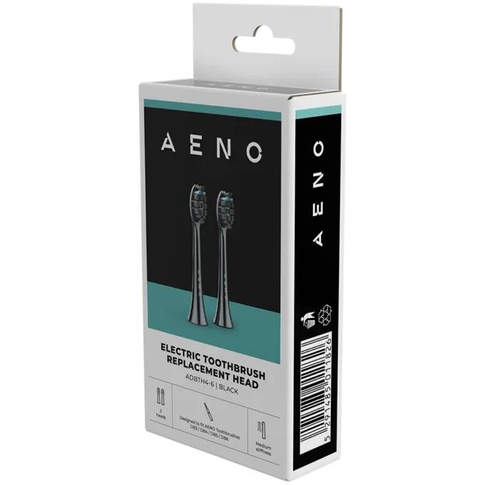 AENO Replacement toothbrush heads, Black, Dupont bristles, 2pcs in set (for ADB0004/ADB0006 and ADB0003/ADB0005) — image 3