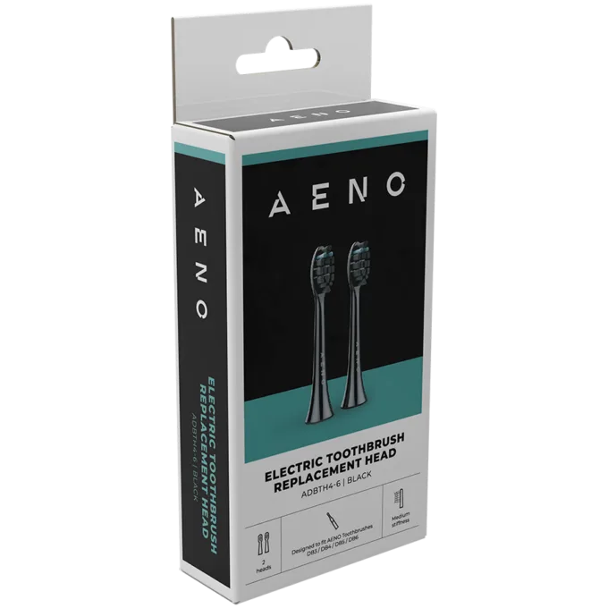 AENO Replacement toothbrush heads, Black, Dupont bristles, 2pcs in set (for ADB0004/ADB0006 and ADB0003/ADB0005) — image 4