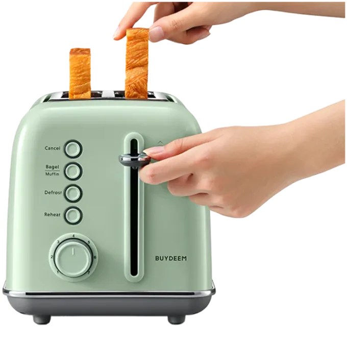 BUYDEEM 2 Slice Toaster, model DT620E, color Cozy Greenish, EU — image 2