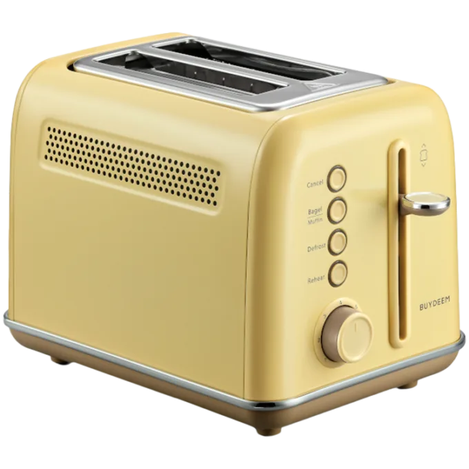 BUYDEEM 2 Slice Toaster, model DT620E, color Mellow Yellow, EU — image 1