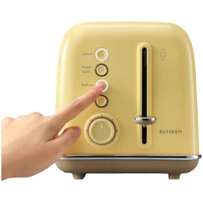 BUYDEEM 2 Slice Toaster, model DT620E, color Mellow Yellow, EU — image 3