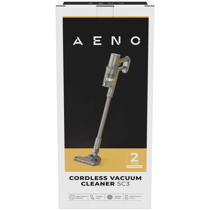 AENO Cordless vacuum cleaner SC3-UK: UK plug, electric turbo brush, LED lighted brush, resizable and easy to maneuver, 250W — image 3